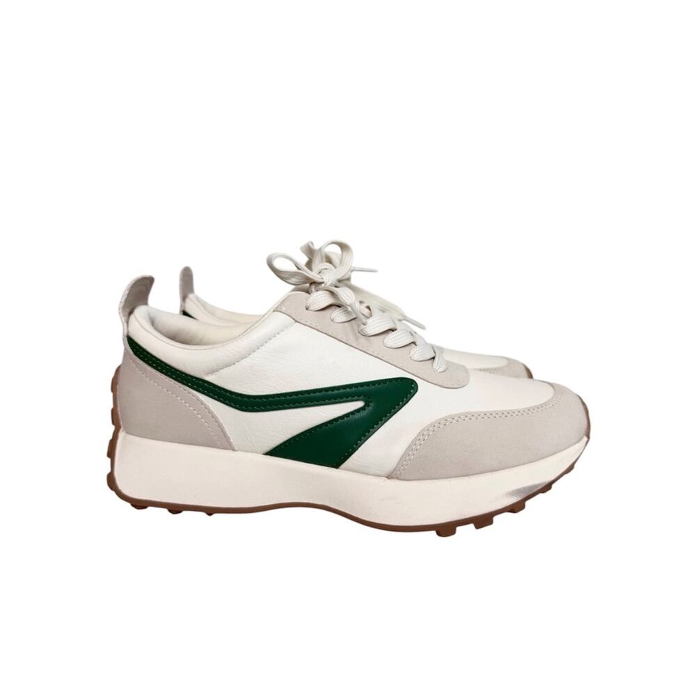 DOLCE VITA Braiden Women's Cream and Green Sneakers Size 7.5
